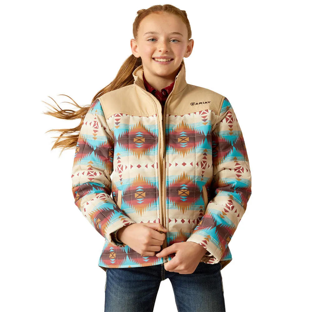 10052471 Ariat Girls' Crius Insulated Jacket - Serrano Southwest Print