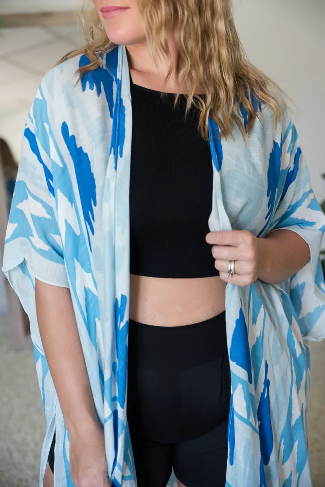 A Cool Blue Breeze Kimono