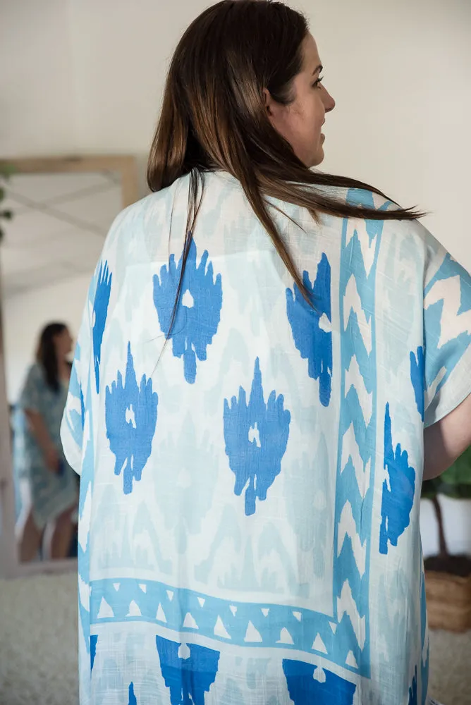 A Cool Blue Breeze Kimono