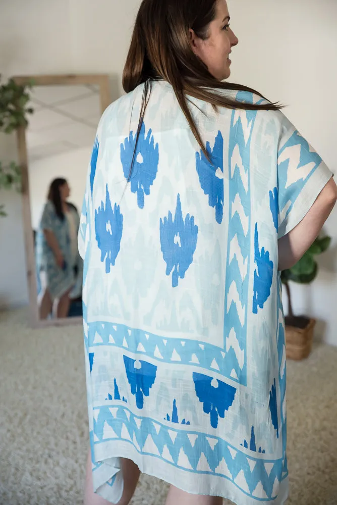 A Cool Blue Breeze Kimono