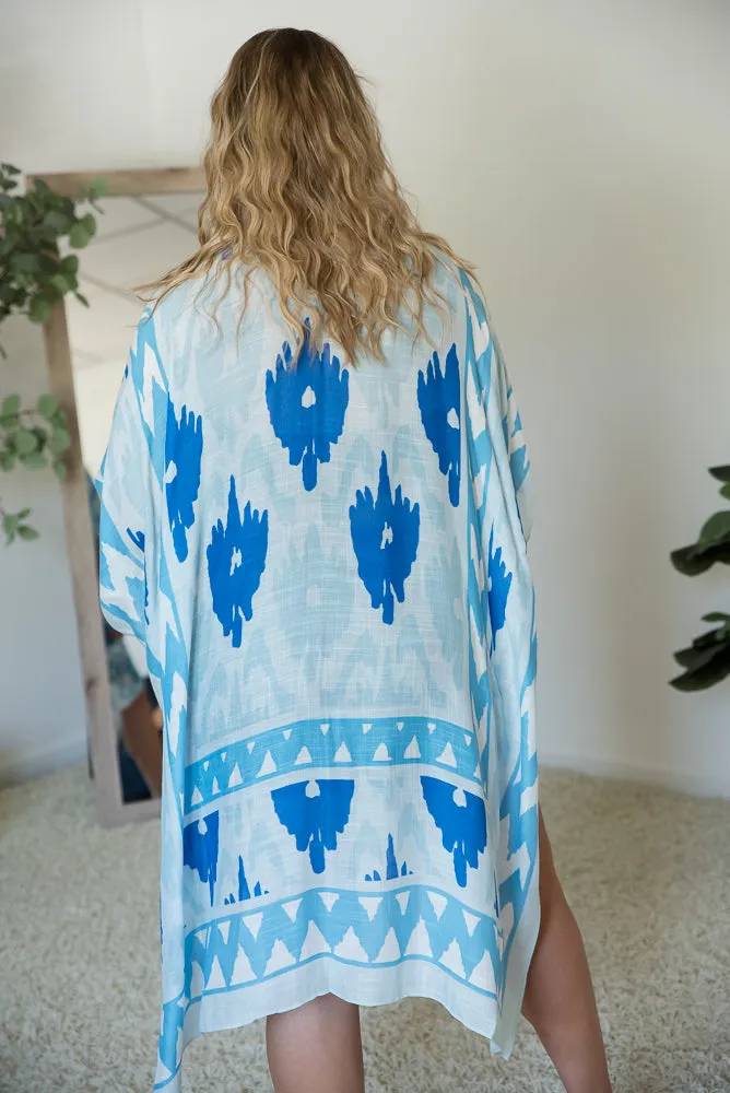 A Cool Blue Breeze Kimono