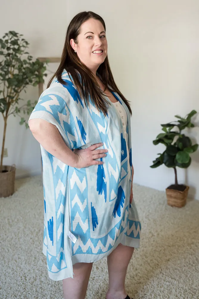 A Cool Blue Breeze Kimono