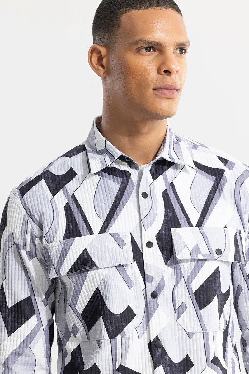 Abstractix White Overshirt