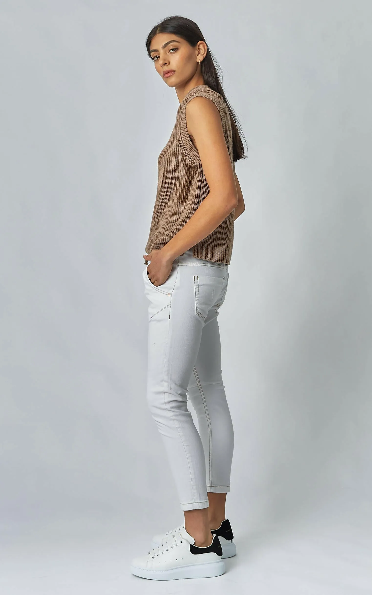 Active Denim White Jeans