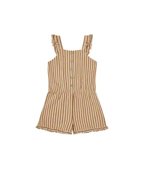 ADDY ROMPER || CAMEL STRIPE - LAST ONE 10/12Y