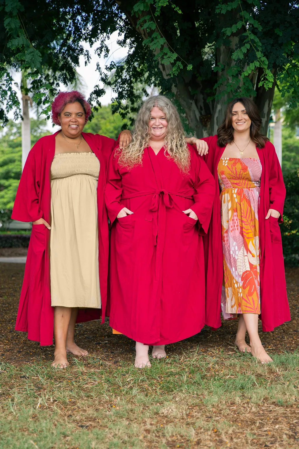 Adele Magenta Cotton Robe