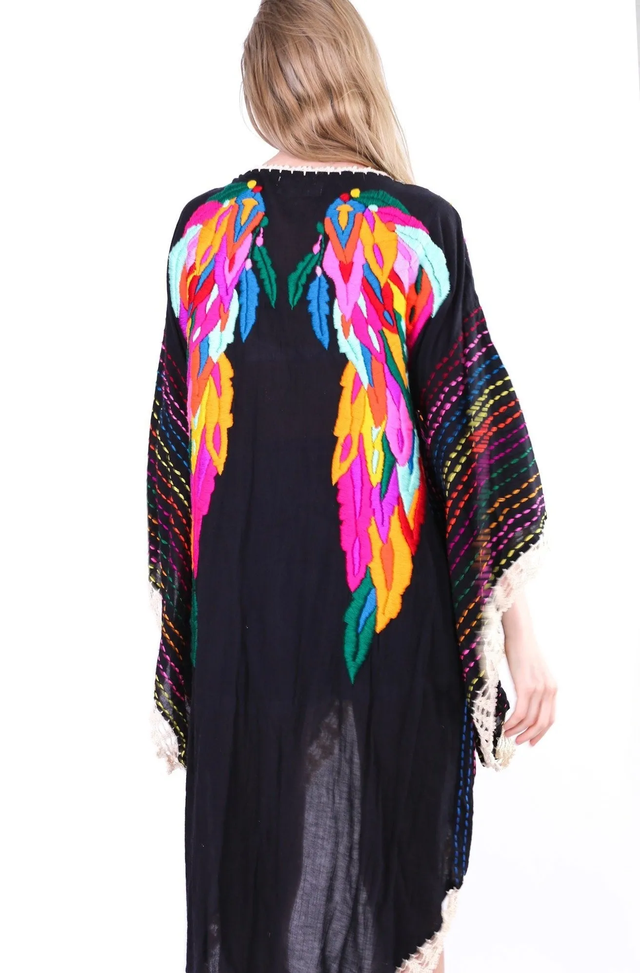 ANGEL WINGS EMBROIDERED CROCHET KIMONO BILA