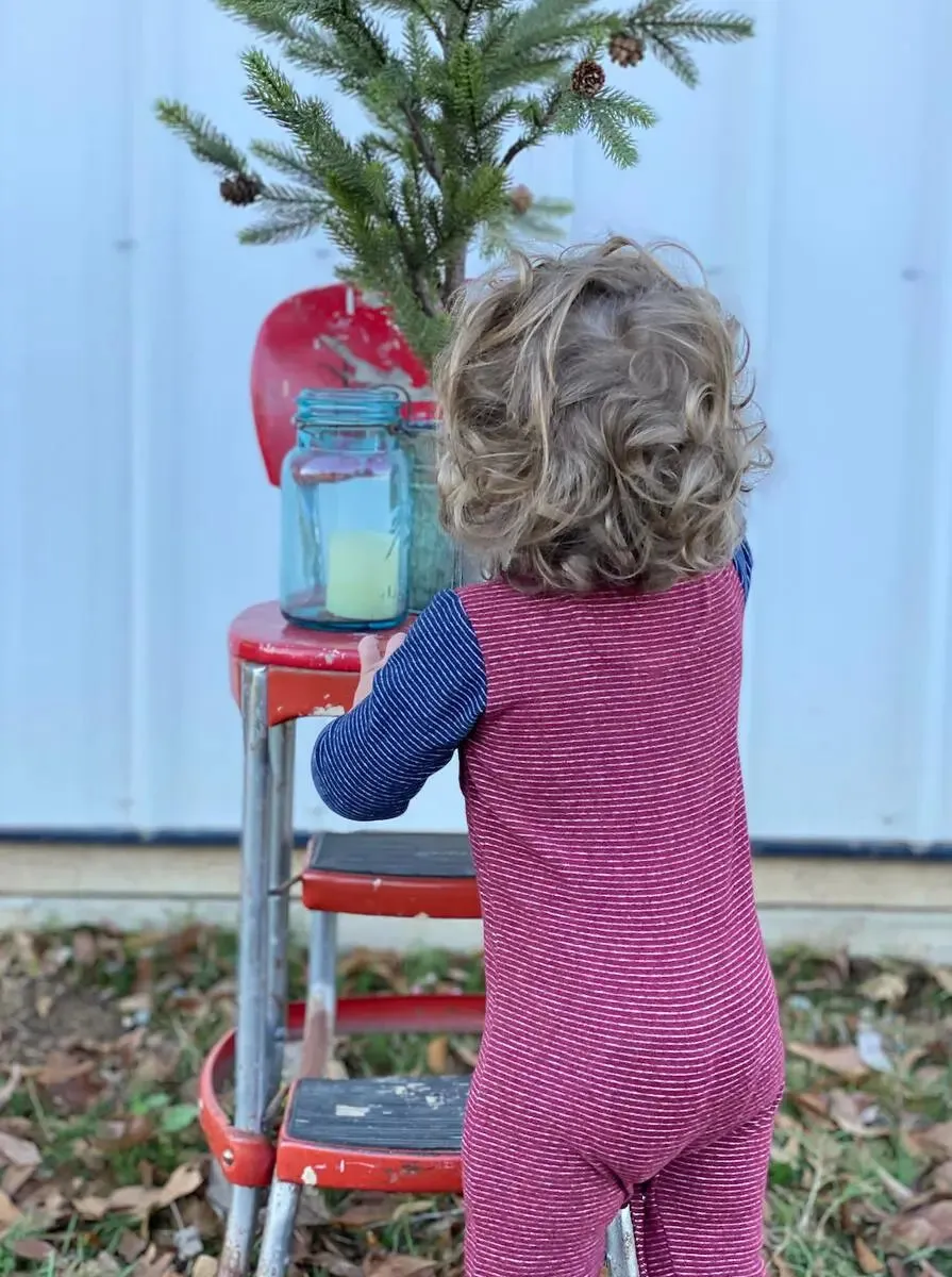 Baby Boy's Arlington Polo Romper In Wine Navy | Me & Henry