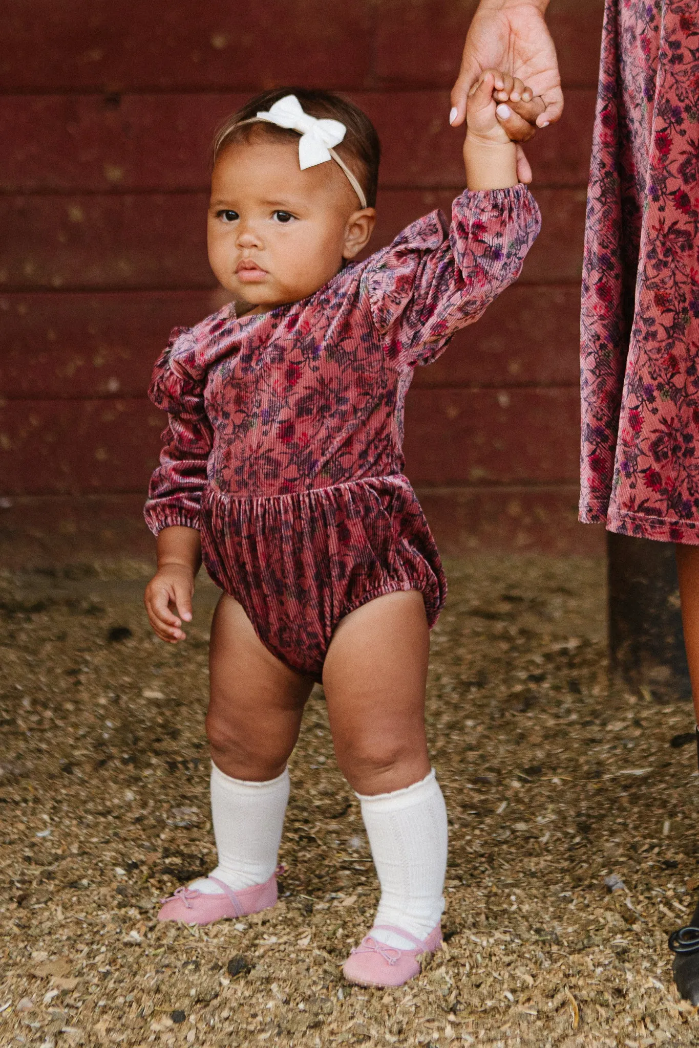 Baby La La Lady Romper in Pink Floral - FINAL SALE