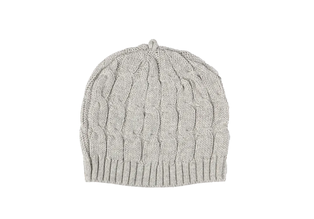 Baby's Cable Knit Beanie - Grey