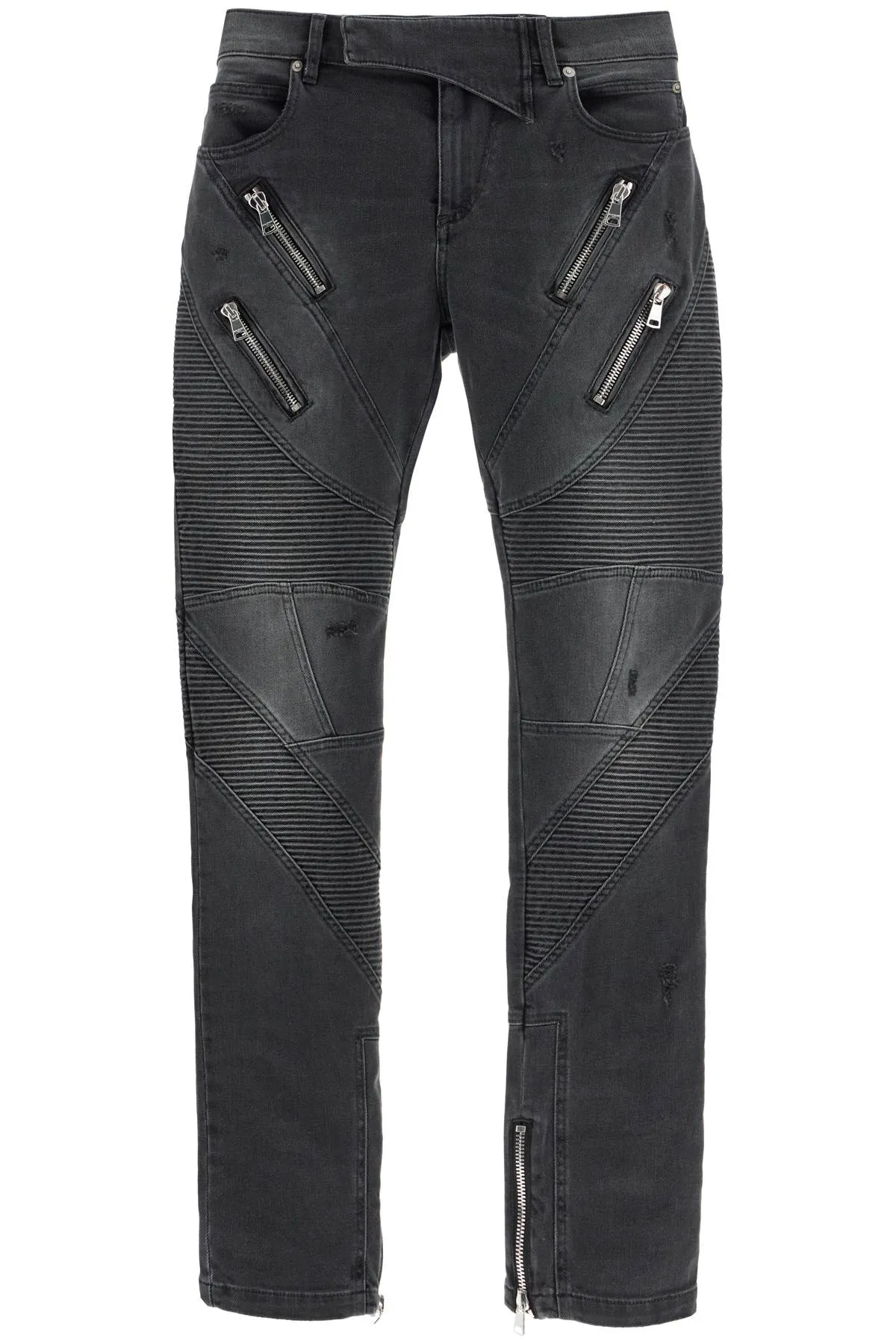 BALMAIN slim fit biker jeans for