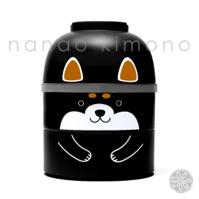 Bento Box - Black Shiba (Kokeshi) L