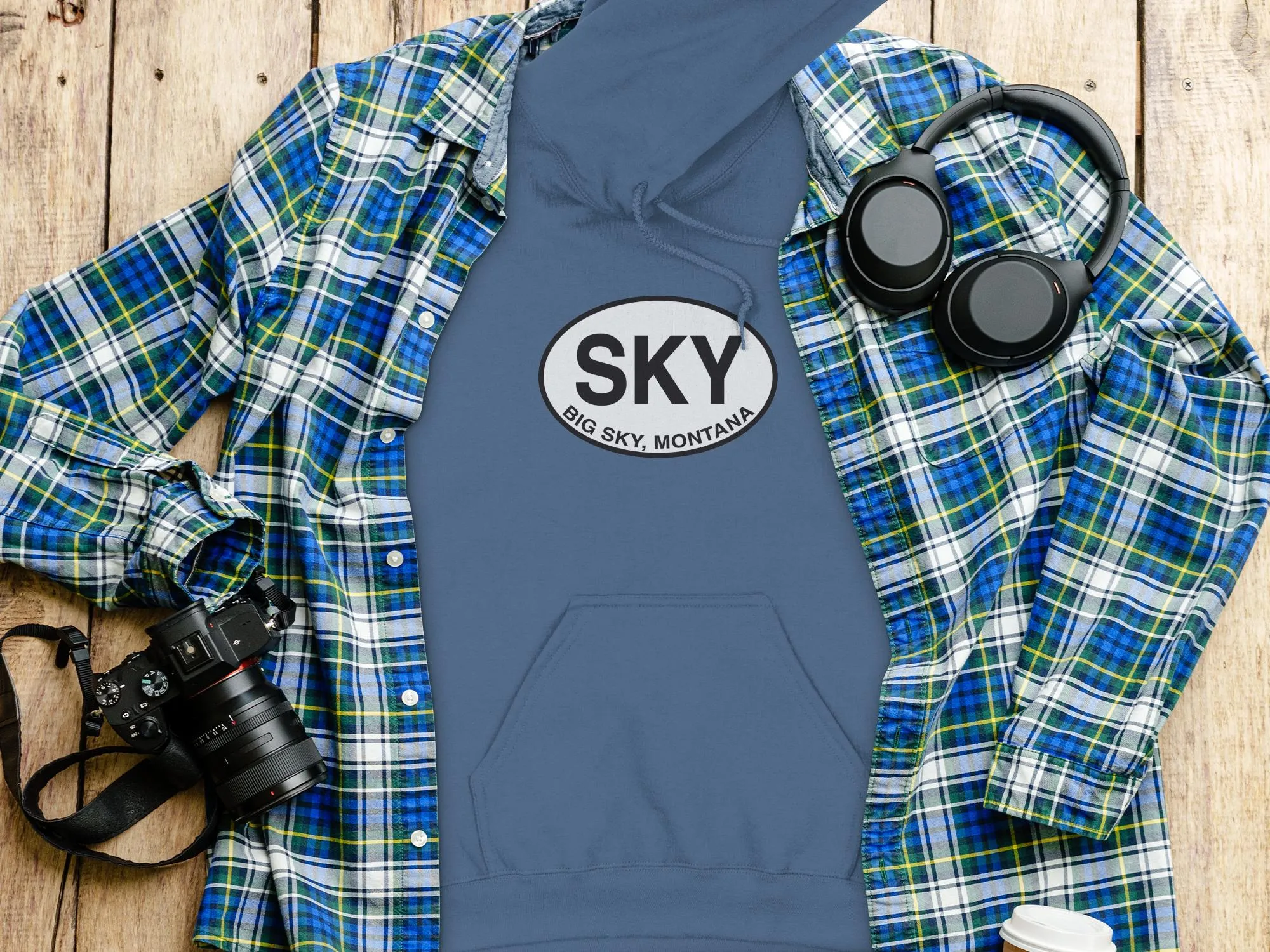 Big Sky Mens Hoodie - Adventure Style for Montana Explorers