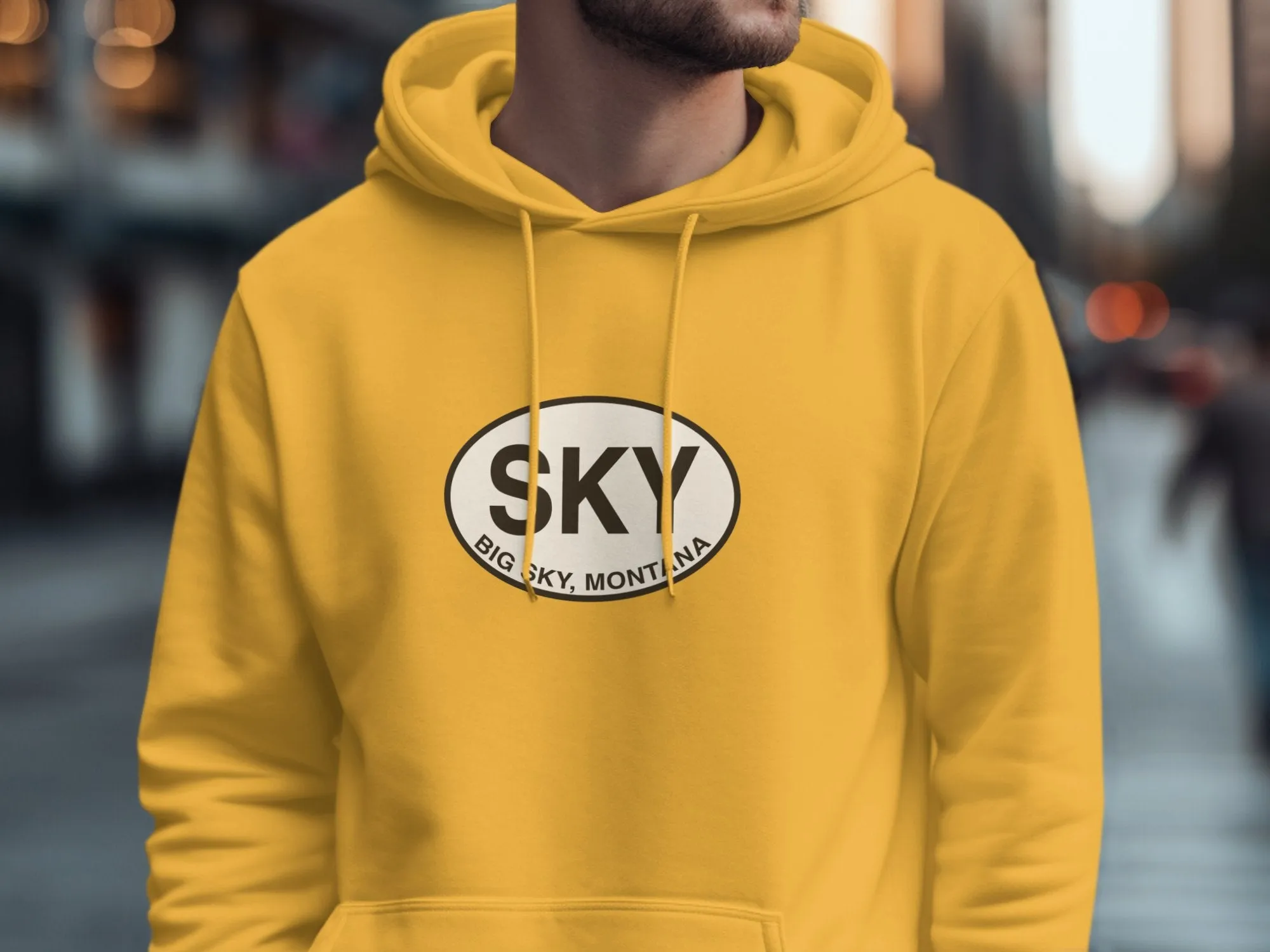 Big Sky Mens Hoodie - Adventure Style for Montana Explorers