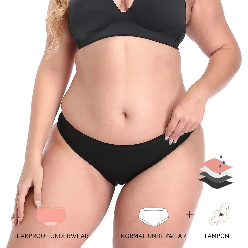 Bikini Style Leak Proof Incontinence and Period Underwear for Women