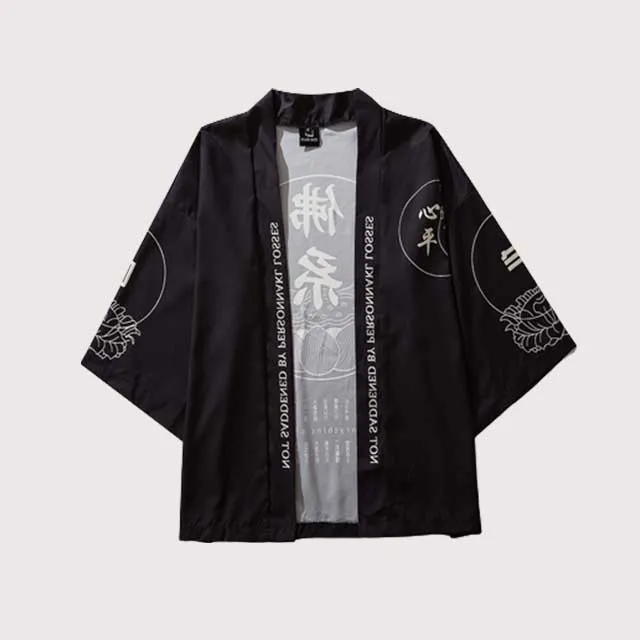 Black Short Kimono