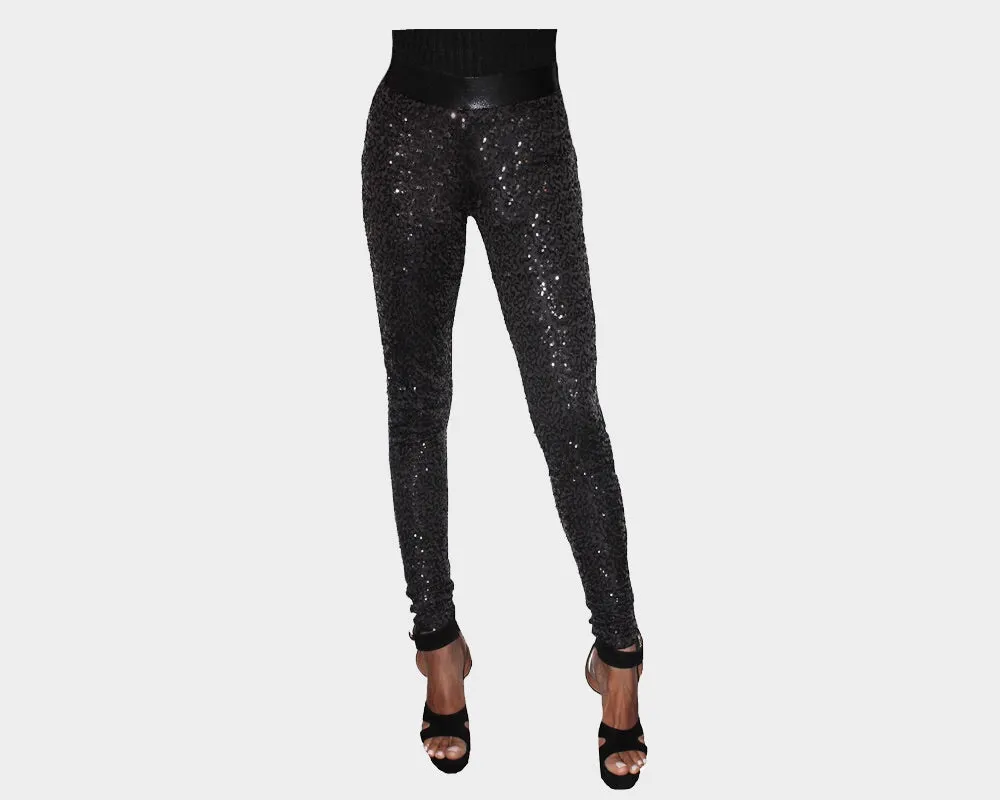 Black Sparkling Leggings - The Manhattan