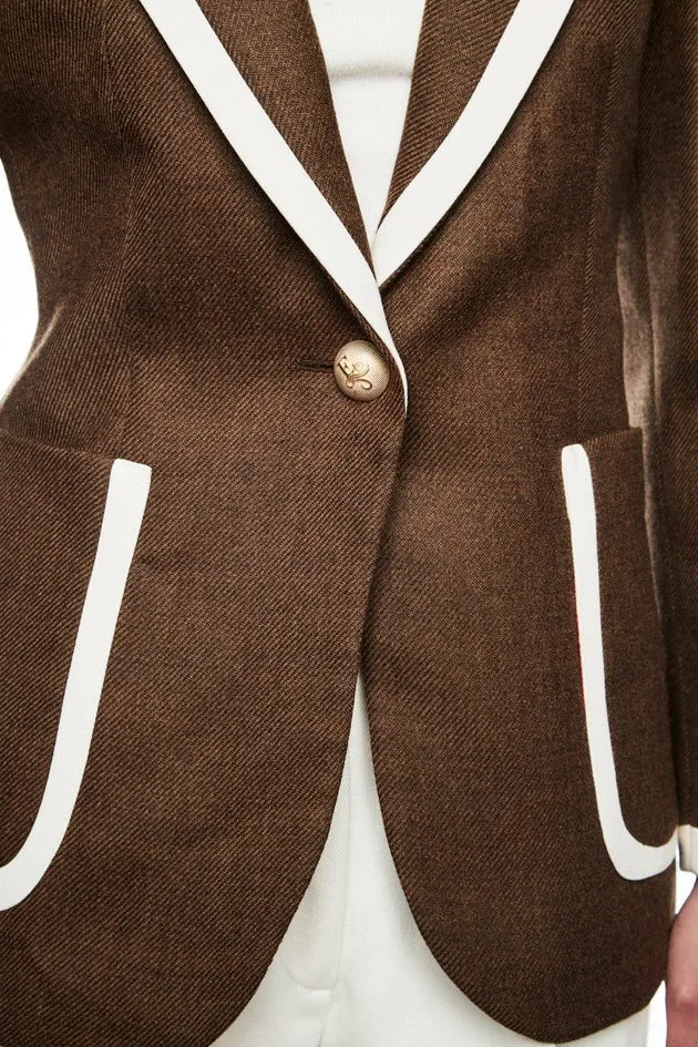 BLAZER UN BOTON MARRON LAURENT