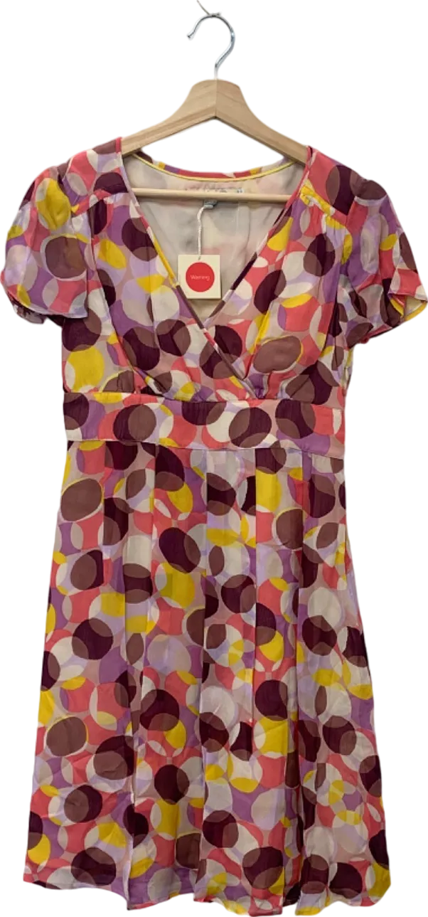 Boden Multicolour Short Sleeve Wrap Dress UK 8P