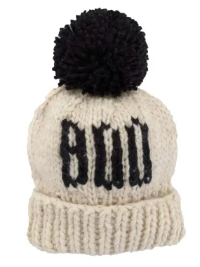 Boo Knit Pom Hat, Natural