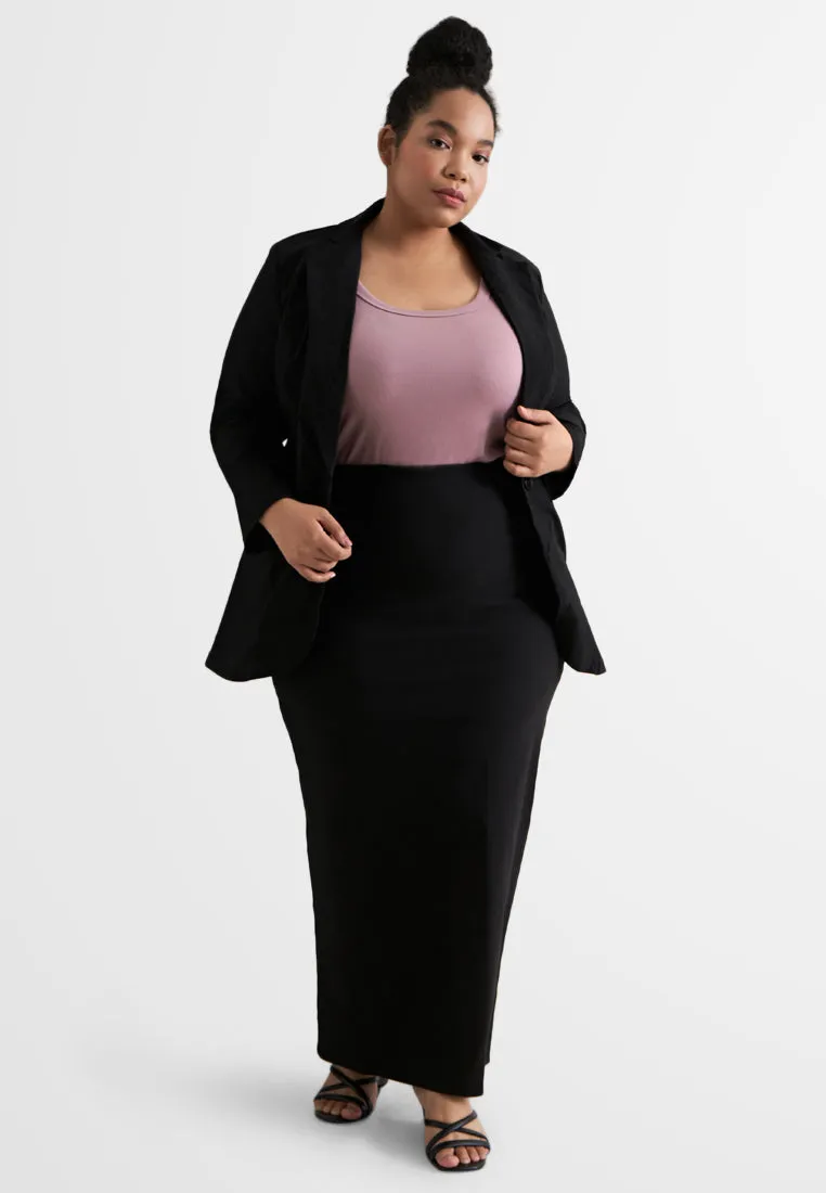 Breanne FLEXI Collared Professional Blazer - Black