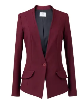 Burgundy Viscose Crepe Jacket