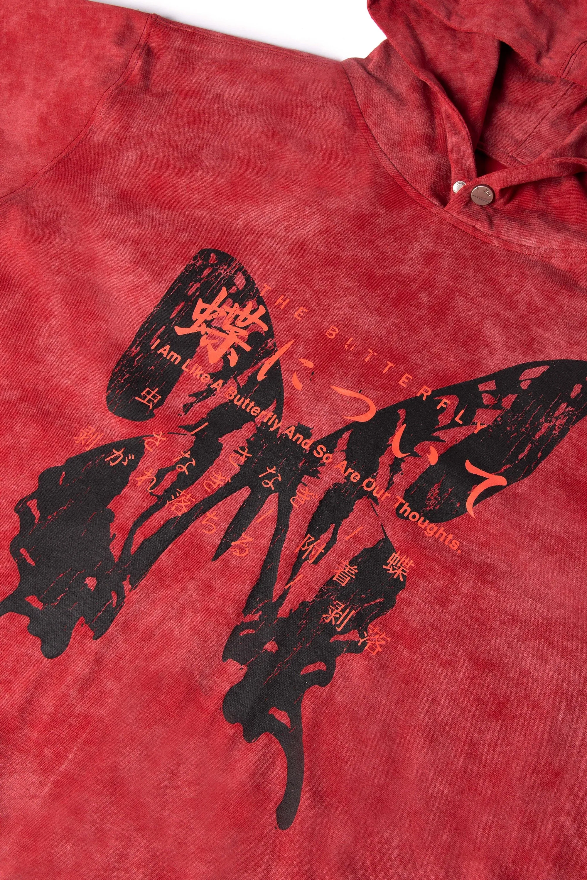 Butterfly Japanese Text Hoodie