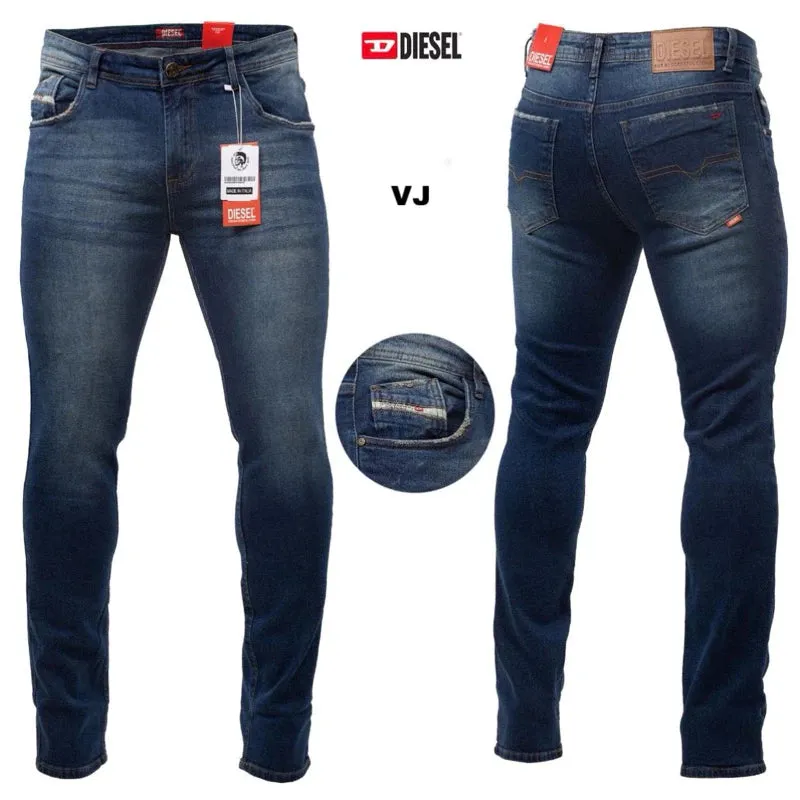 Calça jeans Básica masculina moda Casual Trabalho confortável