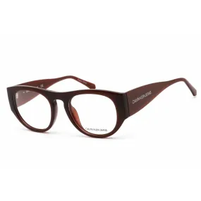 Calvin Klein Jeans Unisex Eyeglasses - Milky Oxblood Plastic Oval Frame | CKJ19510 601