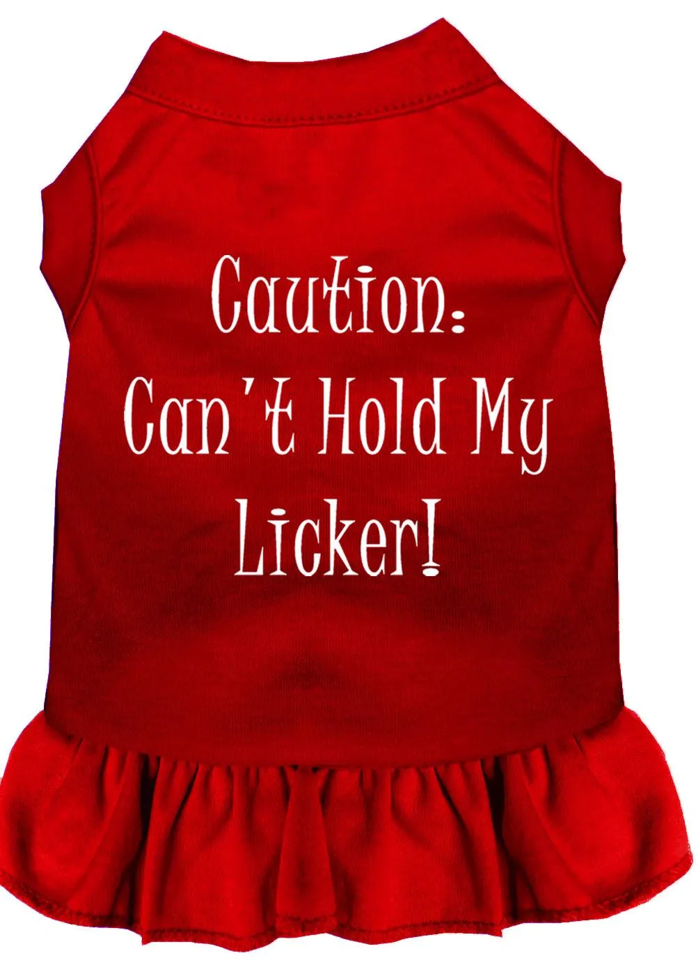 Can't Hold My Licker Screen Print Dress Red Med (12)