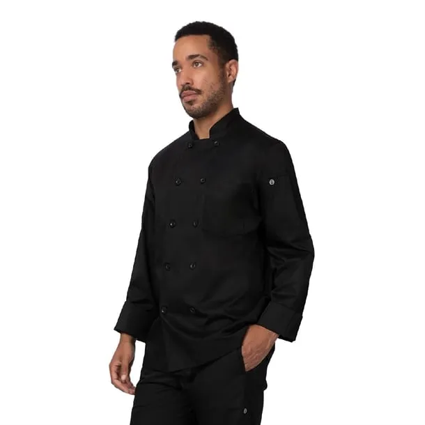 Chef Works Le Mans Recycled Chef Jacket Black XS - BA047-XS