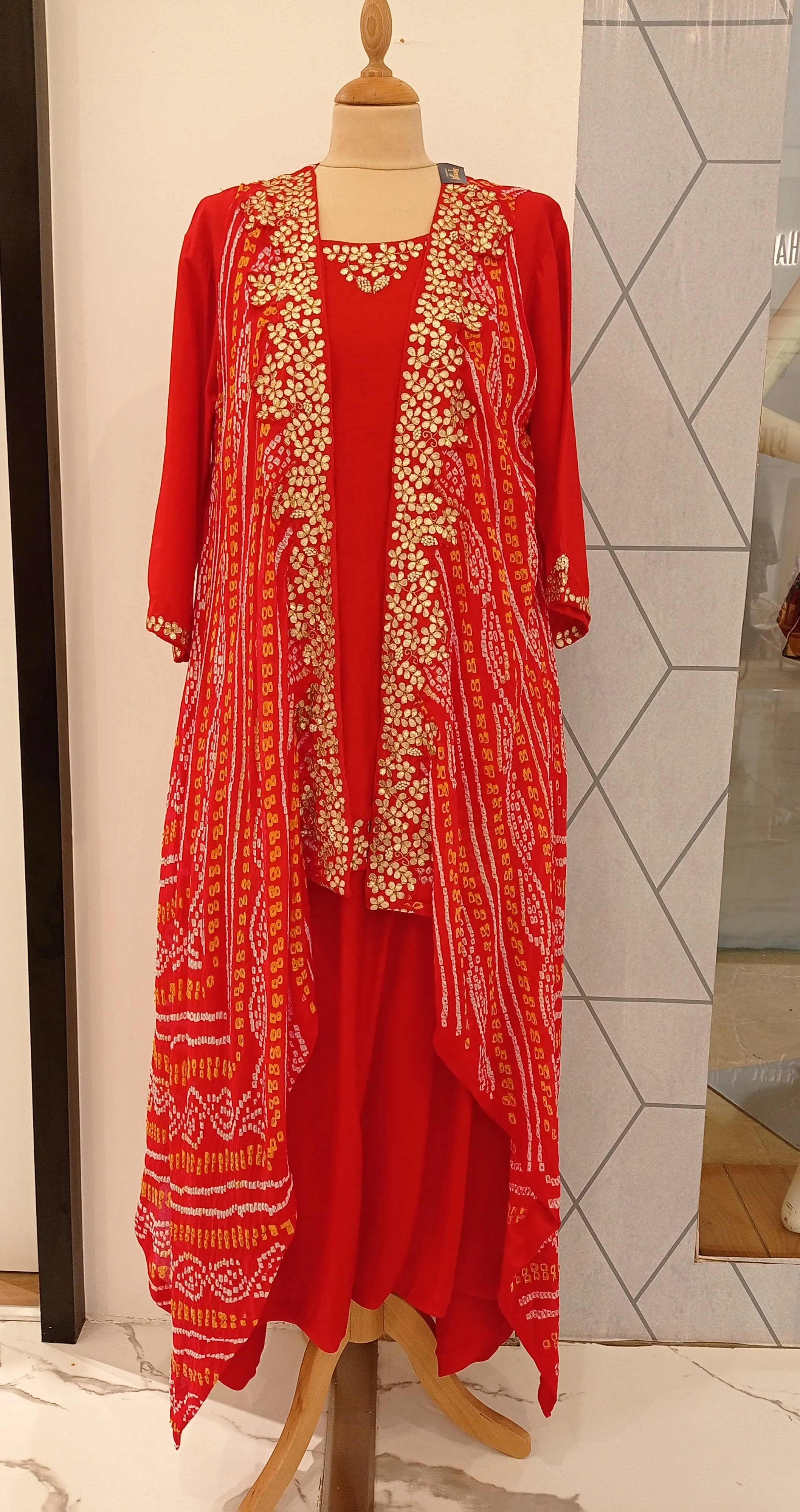 Cherry Red with Tops and Jacket Eid dresses suits and kurtas online (Ready to Wear)