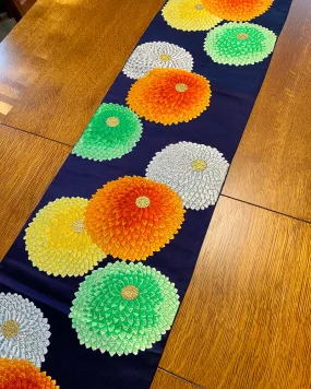 Chrysanthemum Kimono Obi Table Runner