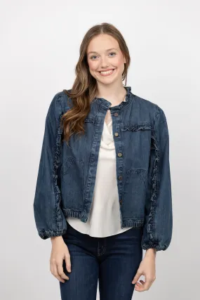 Cleobella Paxton Jacket in Medium Denim