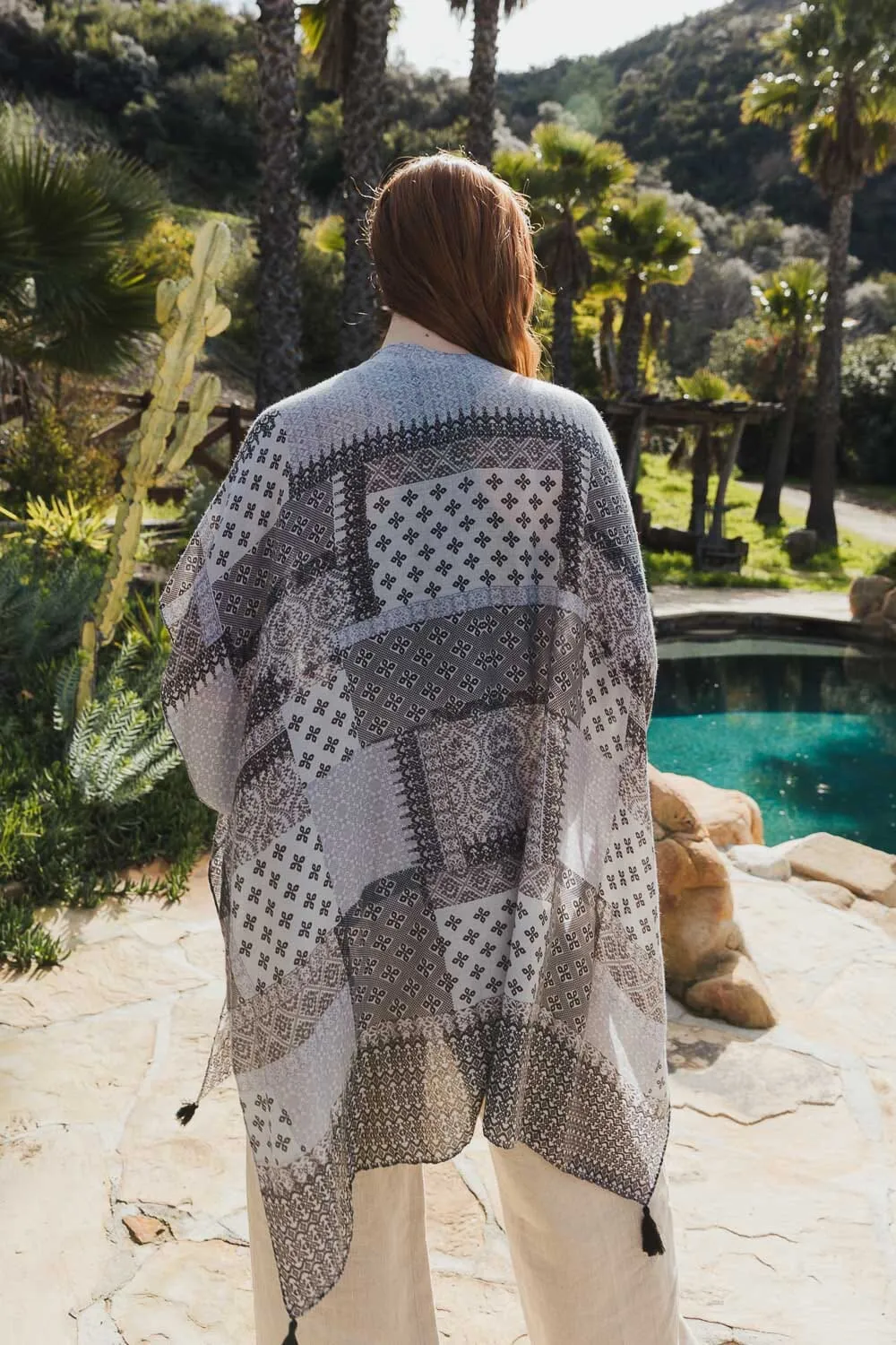 Color Graded Patchwork Kimono