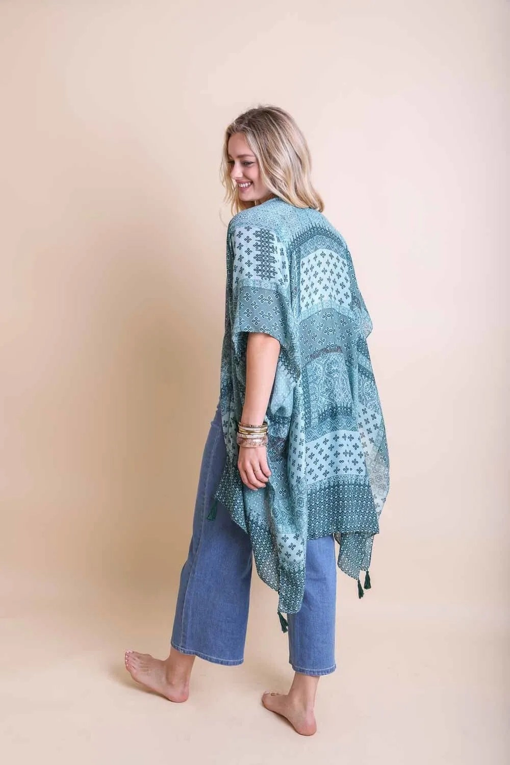 Color Graded Patchwork Kimono