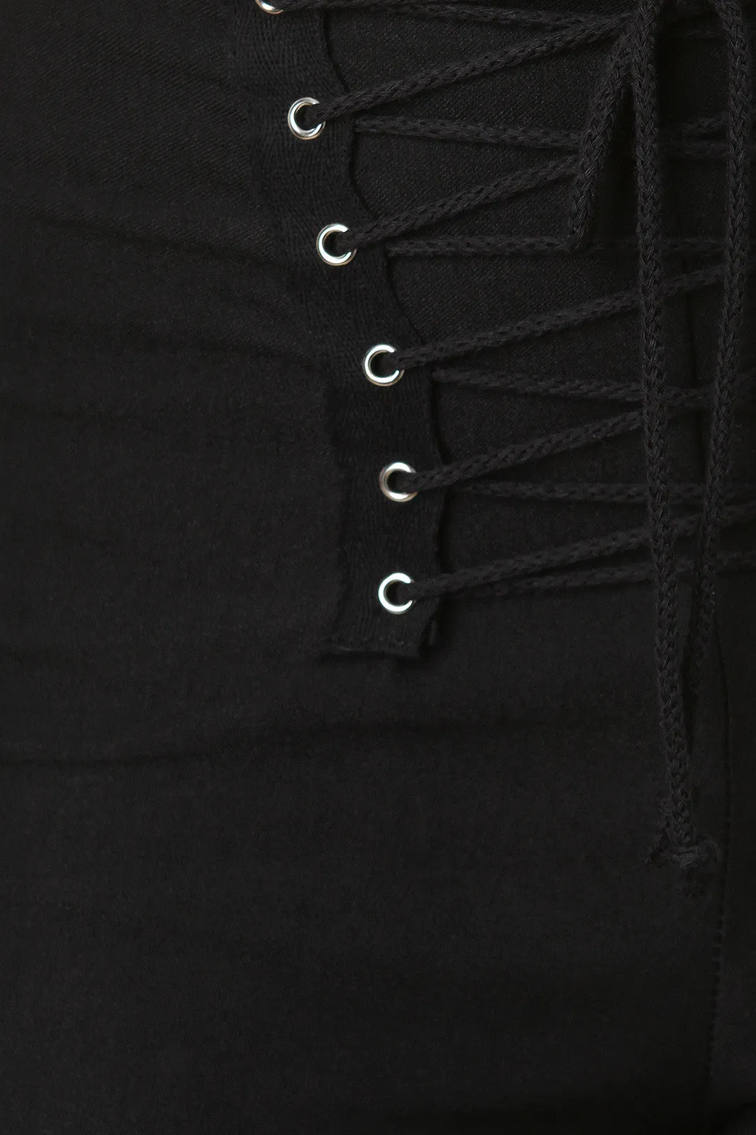 Corset Front Lace Up Pants