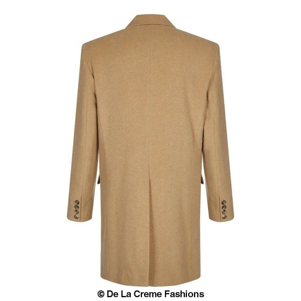 De La Creme MAN - Wool Blend Single Breasted Retro Mod Coat