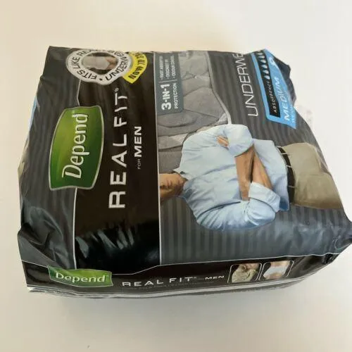 Depend Underwear Realfit Male Medium 8 pack