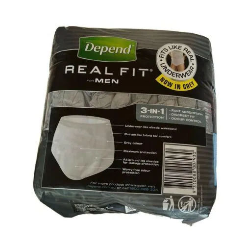 Depend Underwear Realfit Male Medium 8 pack