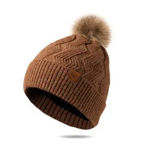 Diamond Knit Hat in Chocolate