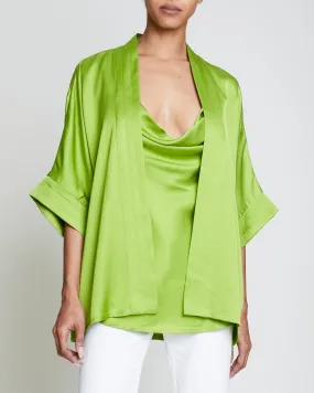 DIANE Satin Kimono Jacket with Flared Sleeves