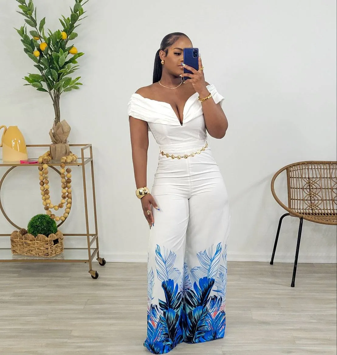 Drezel Leaf Bottom Jumpsuit