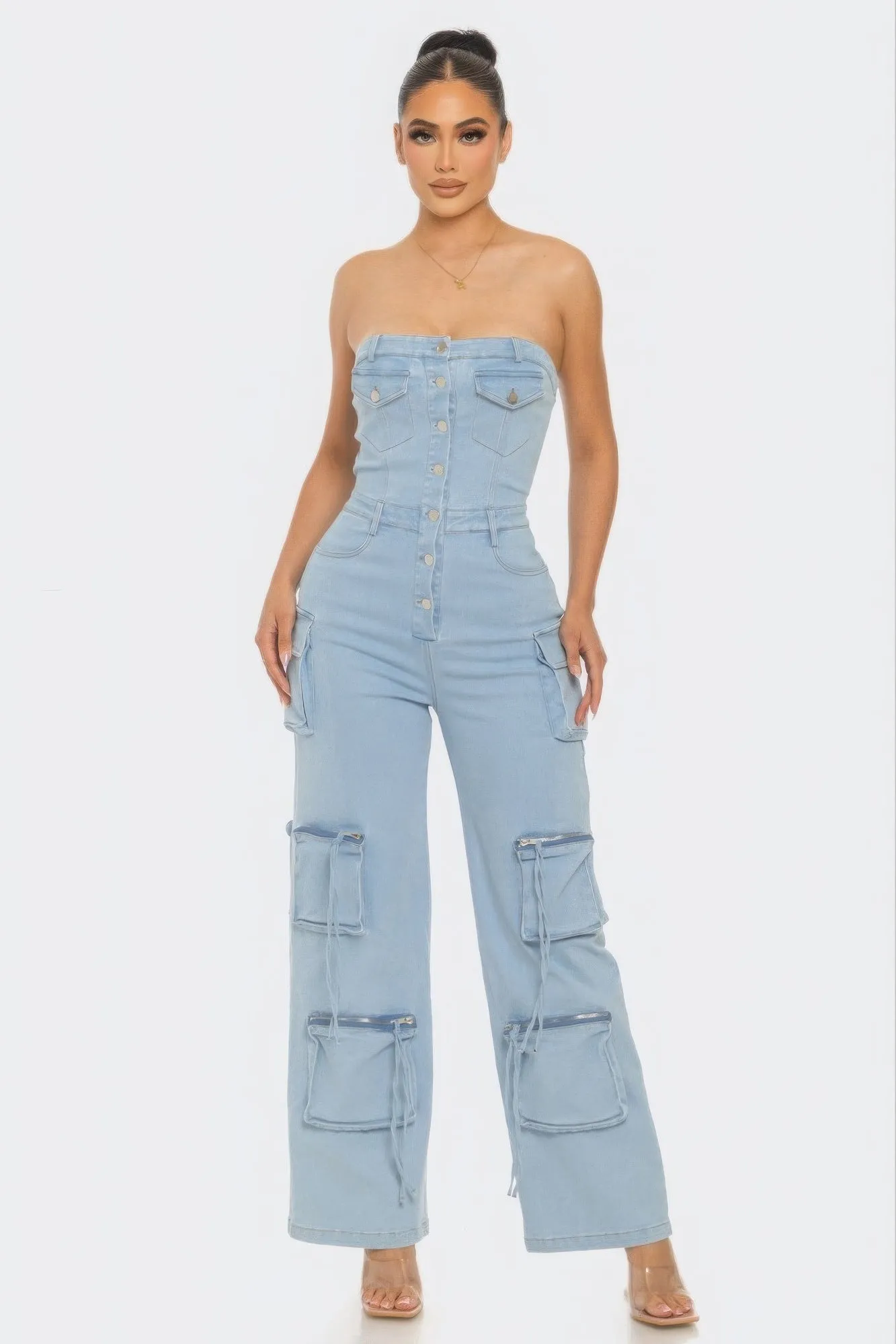 EAT EM UP | Stretch Denim Jumpsuit