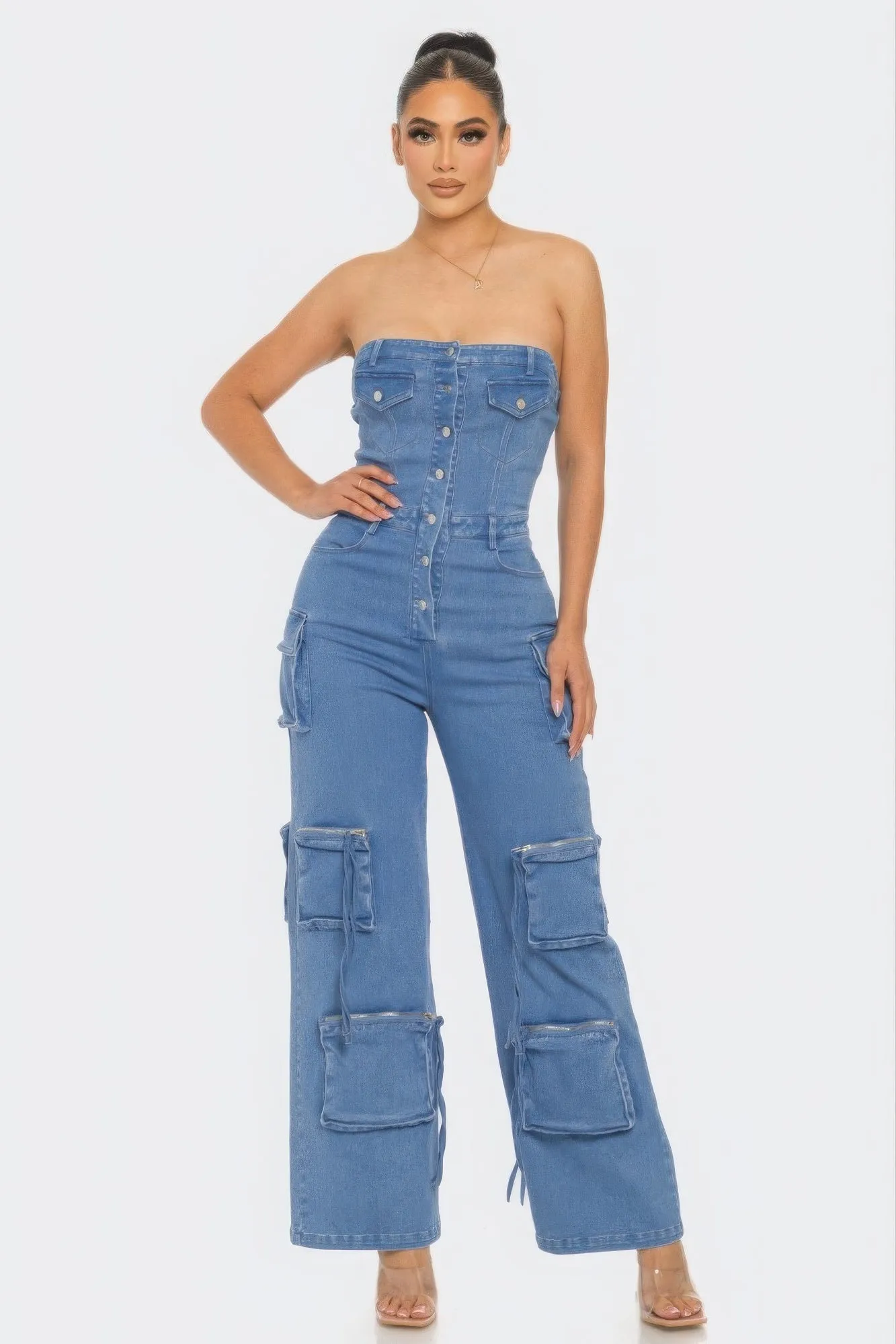 EAT EM UP | Stretch Denim Jumpsuit