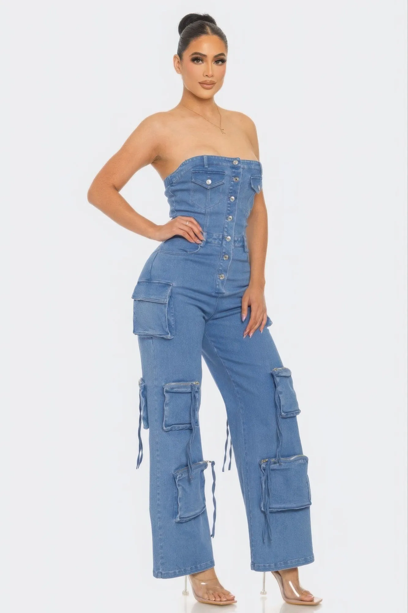 EAT EM UP | Stretch Denim Jumpsuit