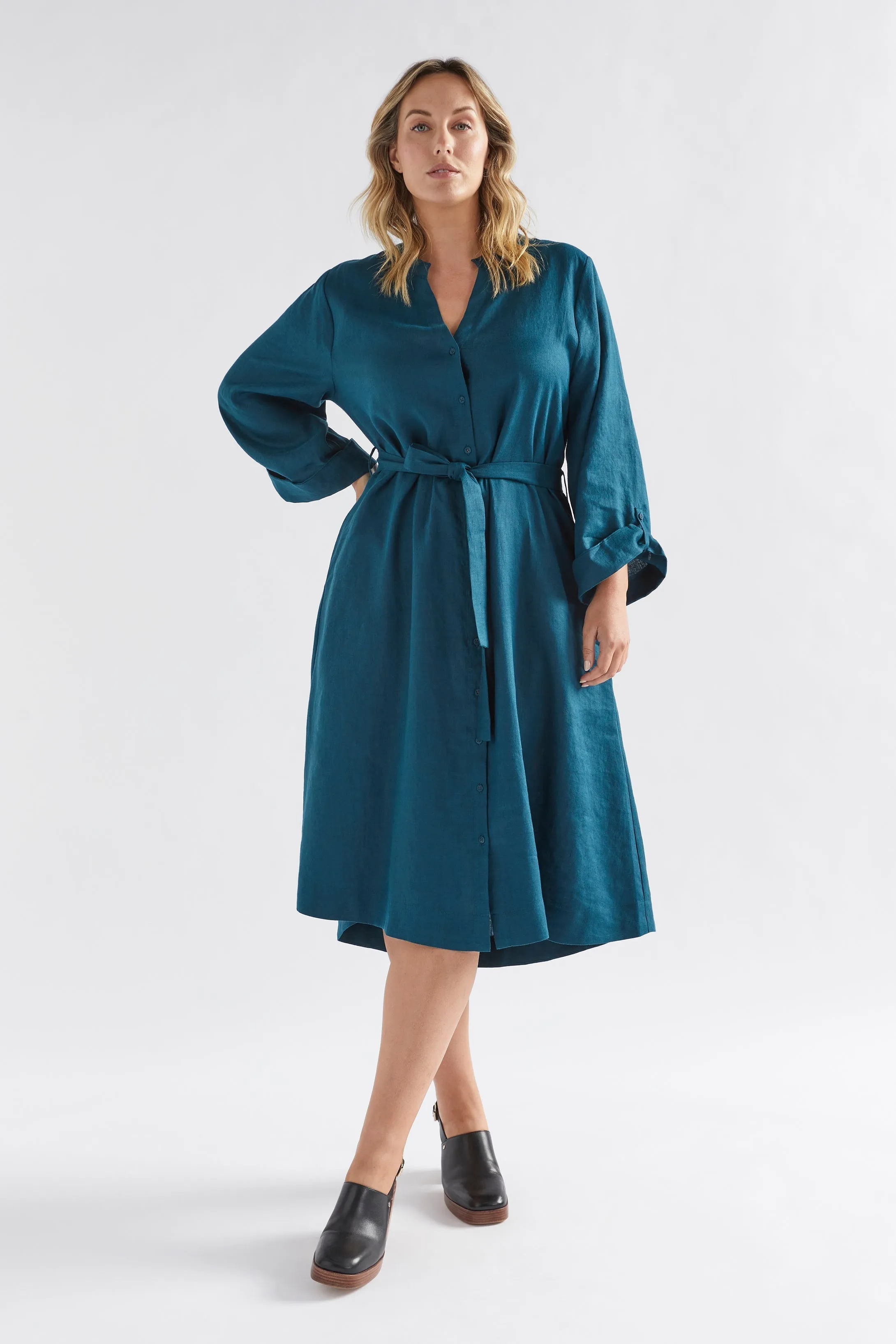 Elev Linen Shirt Dress