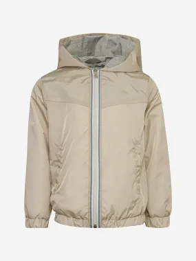 Eleventy Boys Hooded Zip Up Jacket in Beige