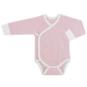 Endanzoo Organic Long Sleeve Kimono Onesie - Pink