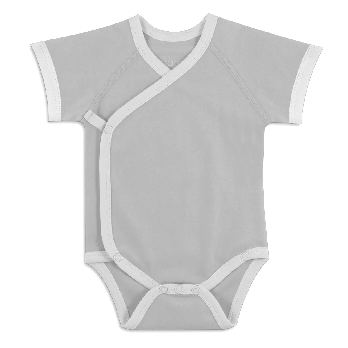 Endanzoo Organic Short Sleeve Kimono Onesie - Grey